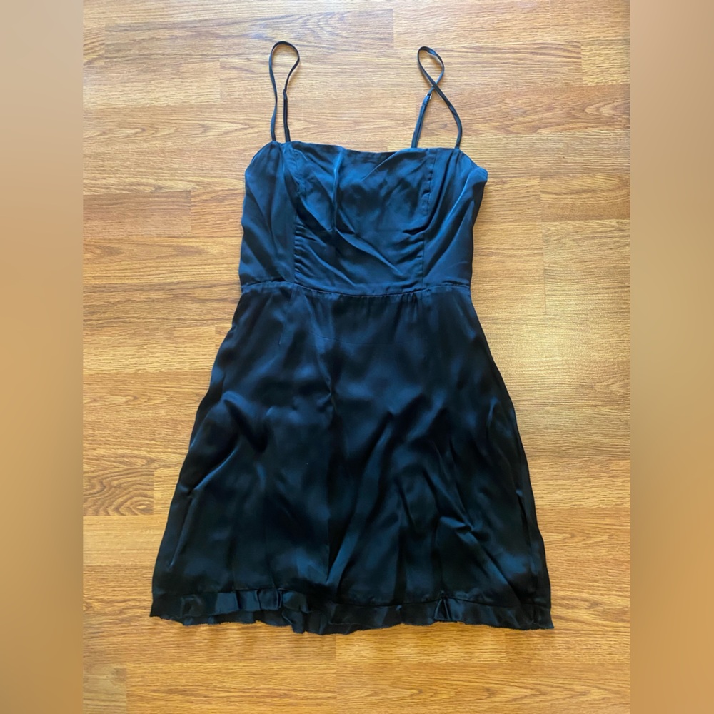 Wilfred Black Spaghetti Strap Mini Dress
